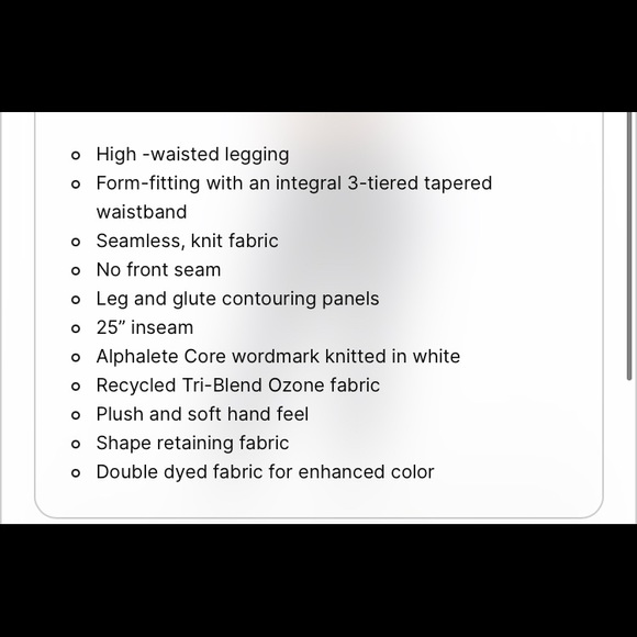 Alphalete NEW ozone leggings black size medium - Picture 6 of 6